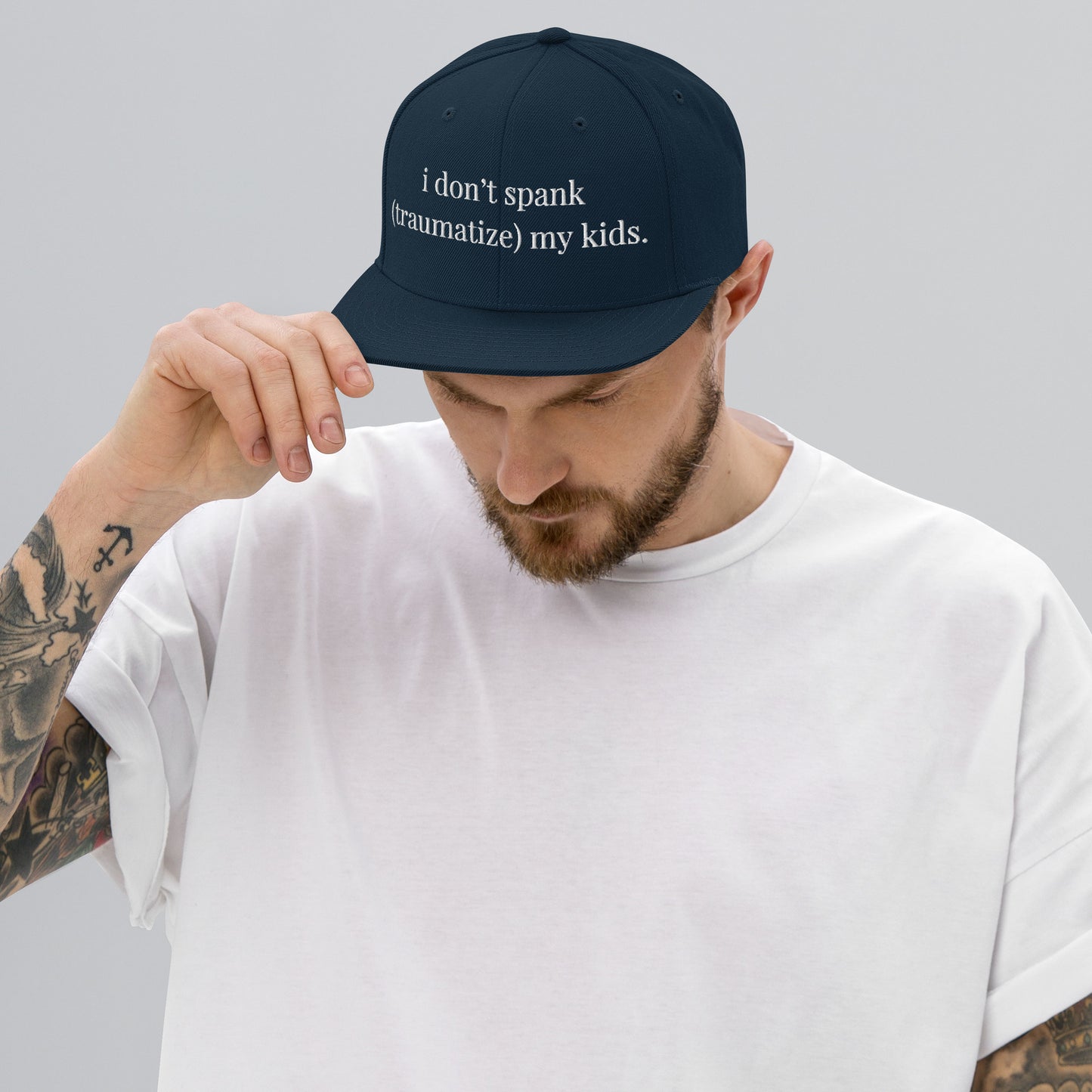 Snapback Hat-"I Don't Spank My Kids"