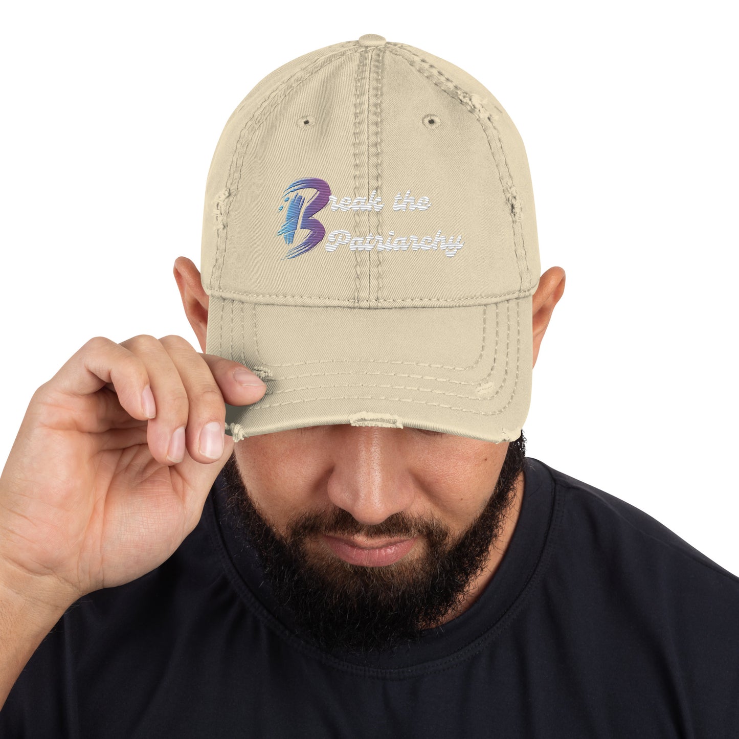 Distressed Dad Hat-"Break The Patriarchy"