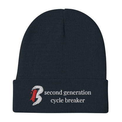 Embroidered Beanie-"Second Generation Cycle Breaker"