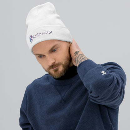 Embroidered Beanie-"Flip the Script"