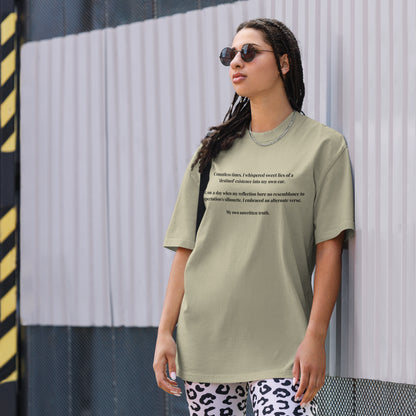 Oversized faded t-shirt-"We Are Woman"