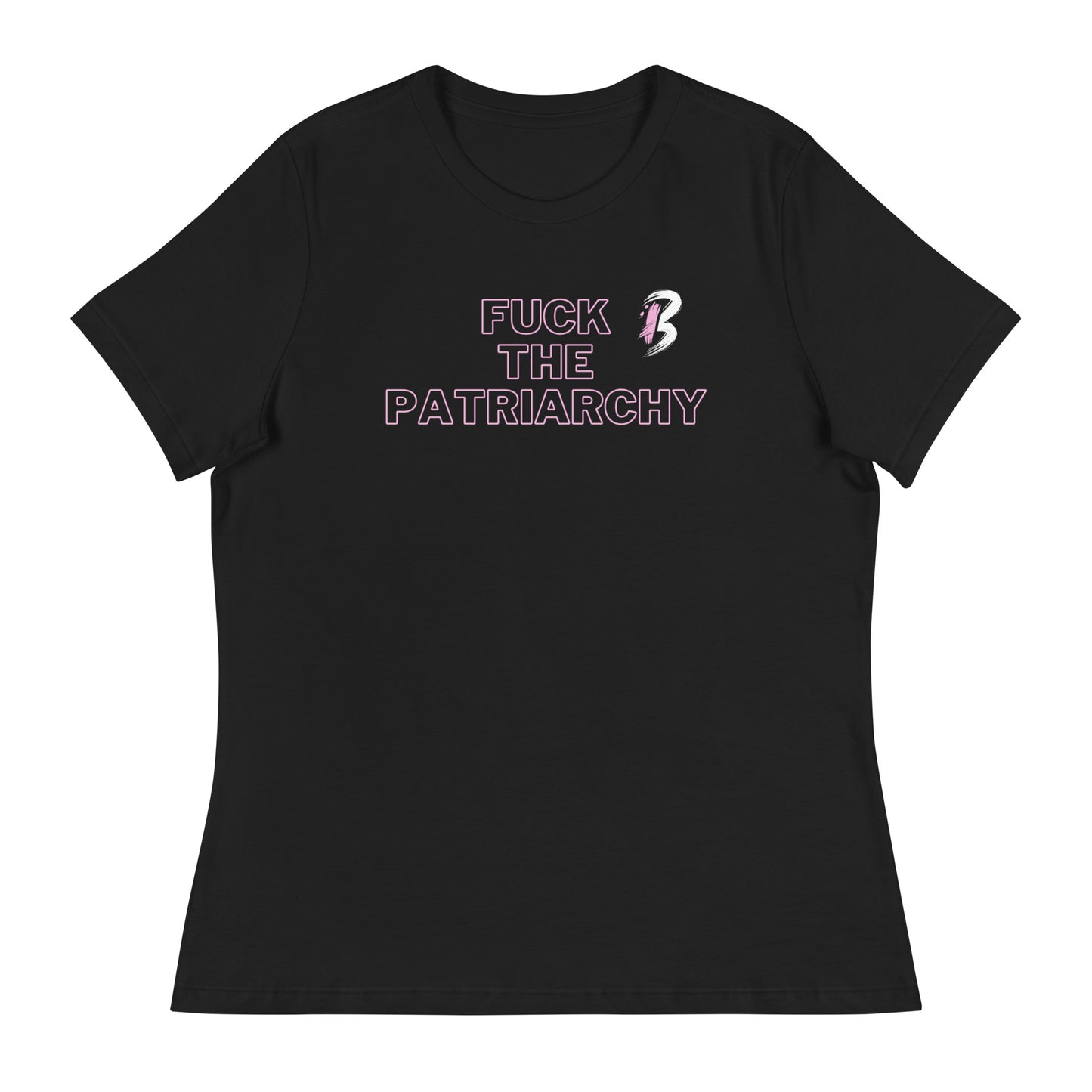 Women's Relaxed T-Shirt-"Fuck the Patriarchy with Pay Graph"