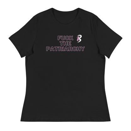 Women's Relaxed T-Shirt-"Fuck the Patriarchy with Pay Graph"