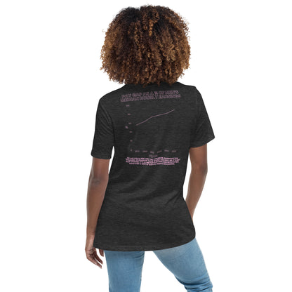 Women's Relaxed T-Shirt-"Fuck the Patriarchy with Pay Graph"