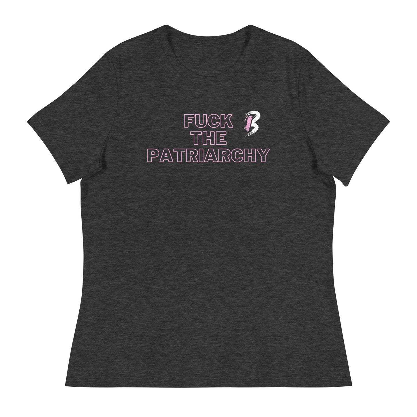 Women's Relaxed T-Shirt-"Fuck the Patriarchy with Pay Graph"